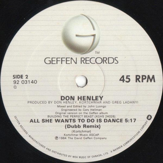 Don Henley - All She Wants To Do Is Dance Vinyl Record