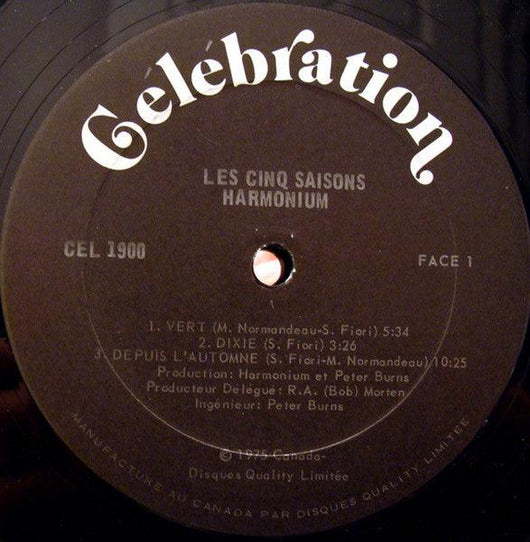 Harmonium - Les Cinq Saisons Vinyl Record
