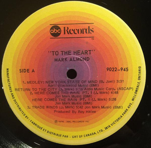 Mark-Almond - To The Heart Vinyl Record