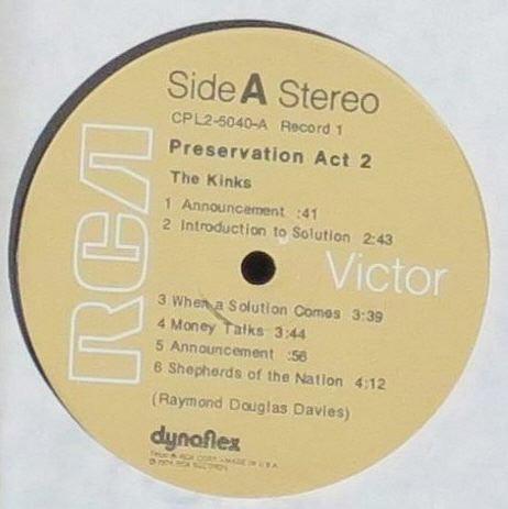 The Kinks - Preservation Act 2 Vinyl Record