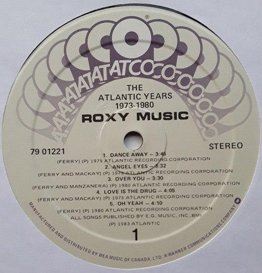 Roxy Music - The Atlantic Years 1973 - 1980 Vinyl Record