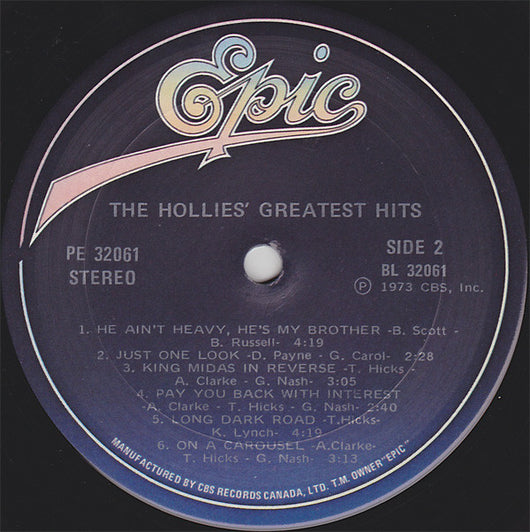 The Hollies - The Hollies' Greatest Hits Vinyl Record
