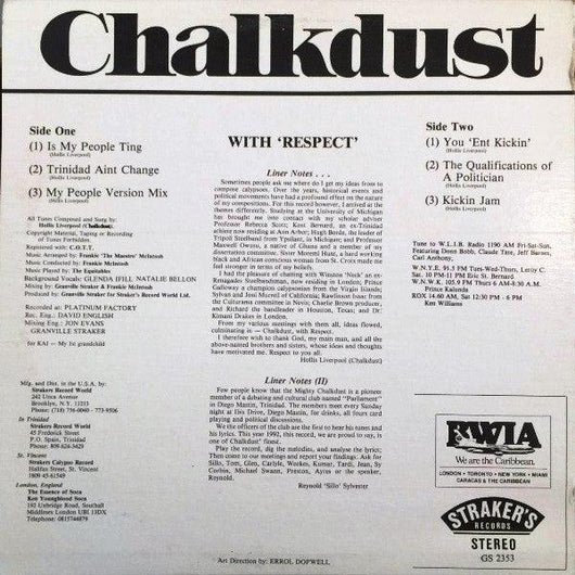 Chalkdust - With Respect Vinyl Record