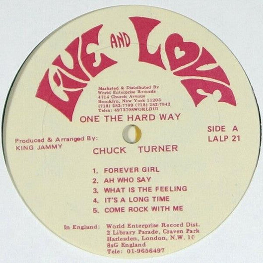 Chuck Turner - One The Hard Way Vinyl Record