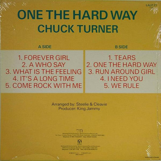 Chuck Turner - One The Hard Way Vinyl Record