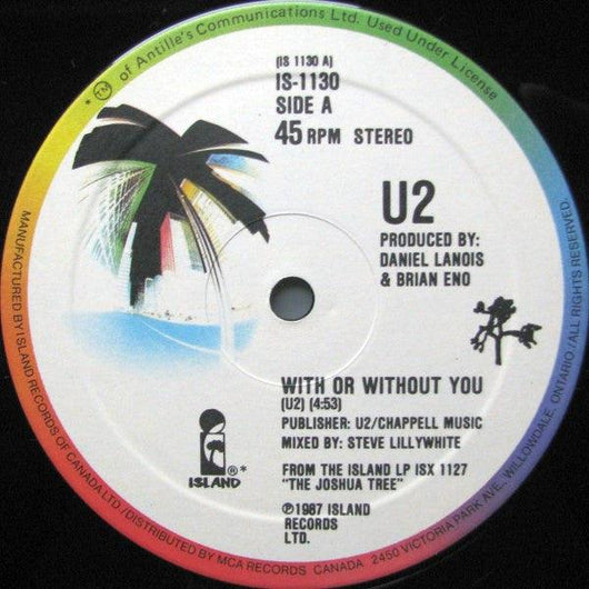 U2 - With Or Without You Vinyl Record