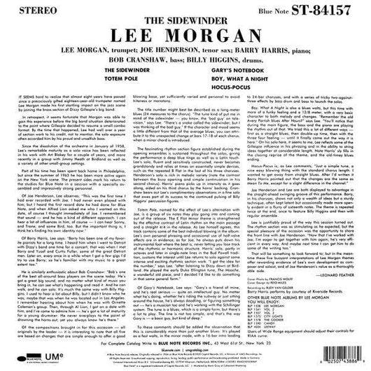 Lee Morgan - The Sidewinder Vinyl Record