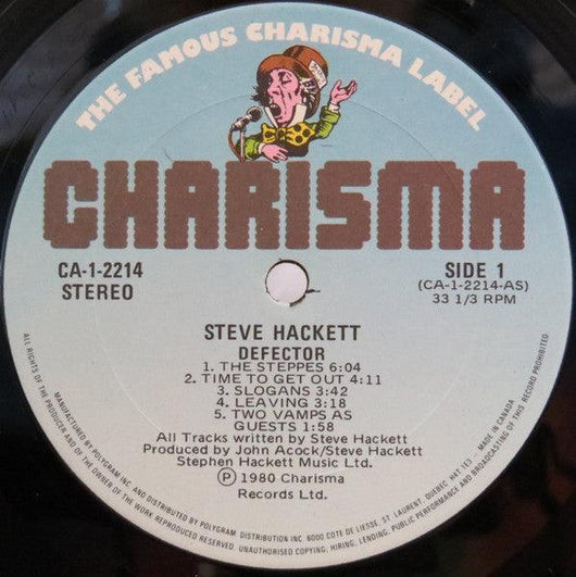 Steve Hackett - Defector Vinyl Record