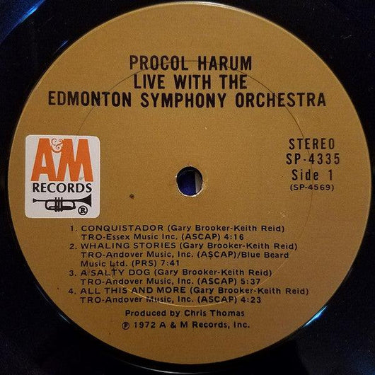 Procol Harum - Live - In Concert With The Edmonton Symphony Orchestra Vinyl Record