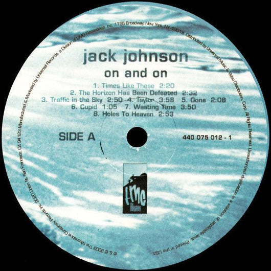 Jack Johnson - On And On Vinyl Record