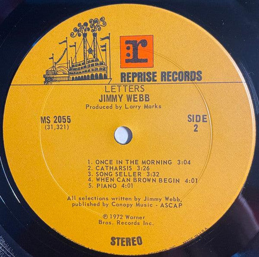 Jimmy Webb - Letters Vinyl Record